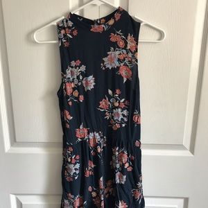 Floral Romper with Cut out back